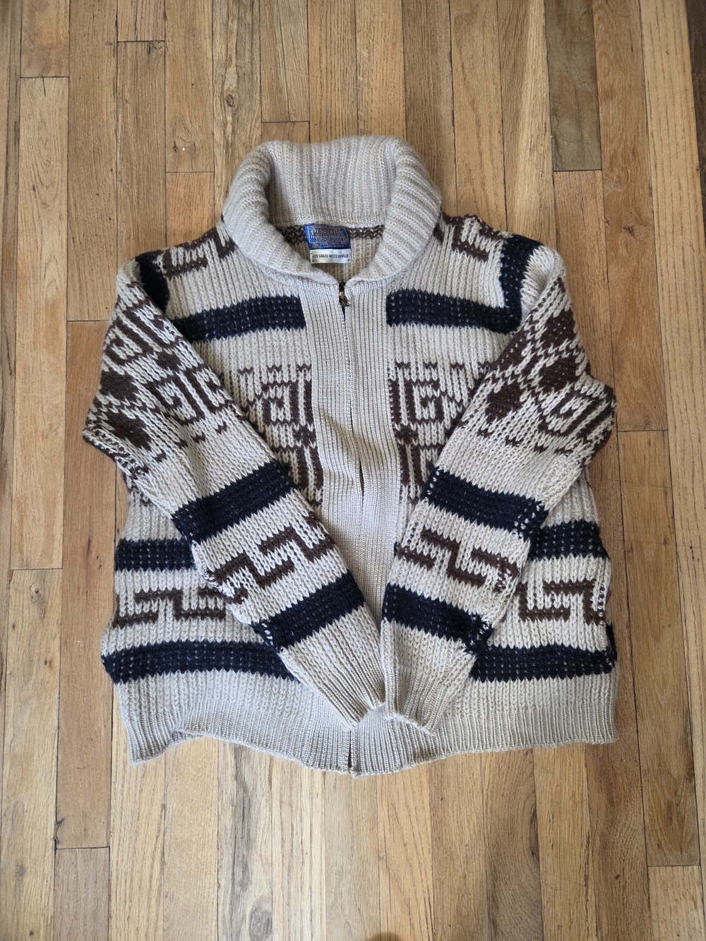 Pendleton Westerley Sweater Men's Beige Zip-Up